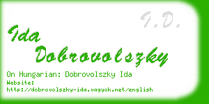 ida dobrovolszky business card
